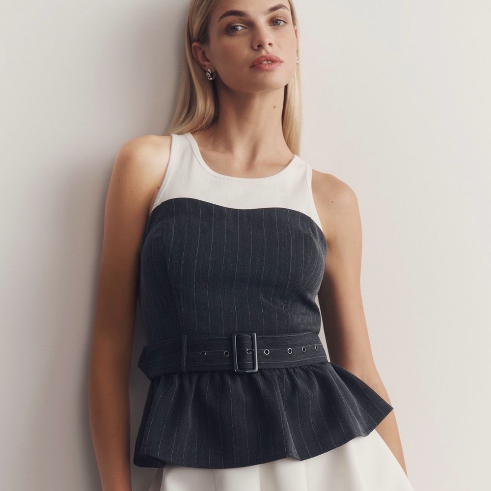 Anthropologie Pinstripe Tank Top